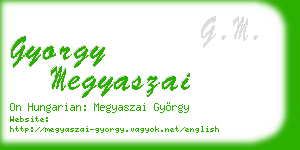 gyorgy megyaszai business card